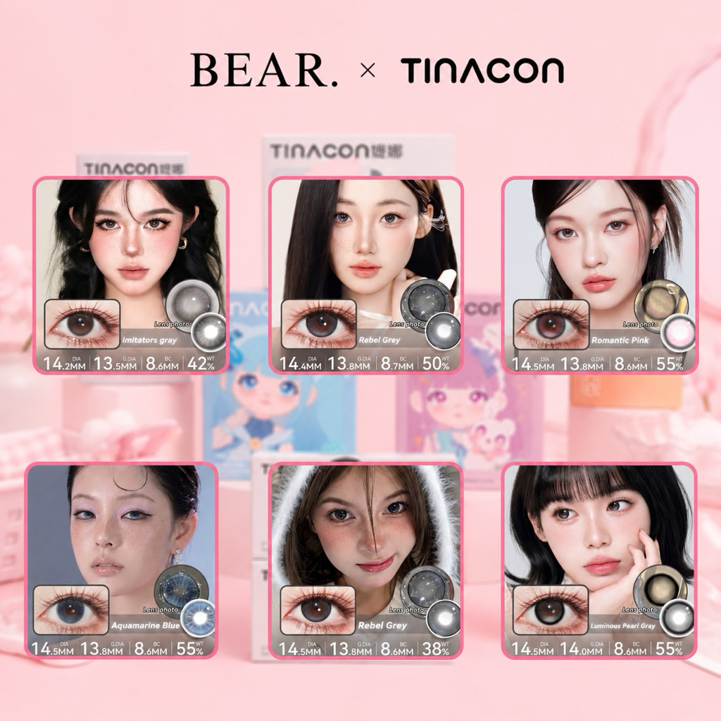 [1 DAY 0.0-5.0] Kính Áp Tròng 1 Ngày TINACON Tổng Hợp Các Mẫu Lens Đeo 1 Lần Lens Khoá Trục Đa Dạng 