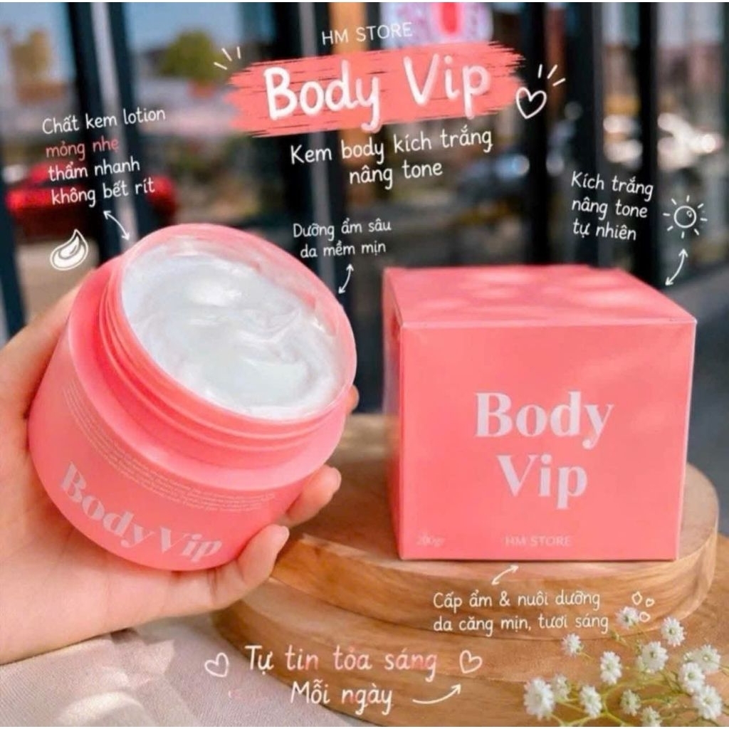 kem body vip dưỡng trắng da body