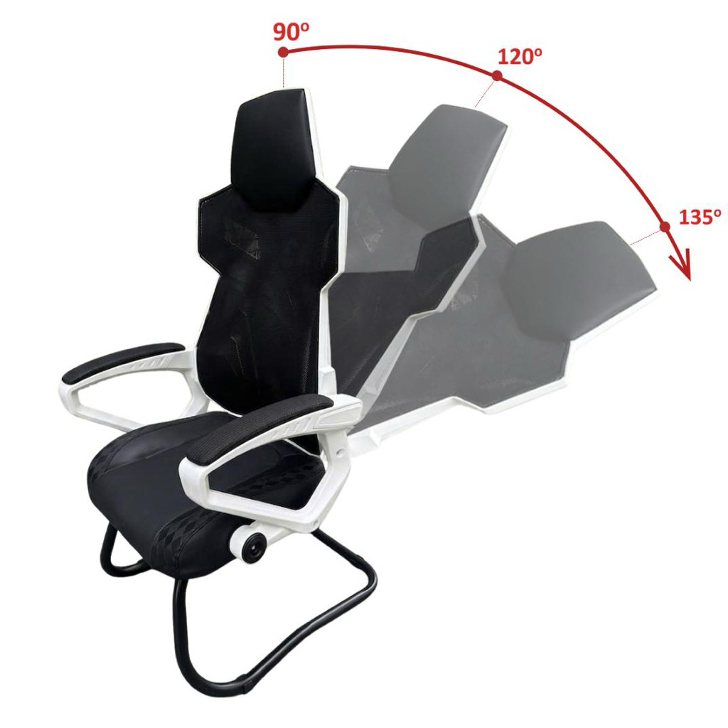 Ghế Công Thái Học GameZone S680 Luxury, Chân Quỳ Ngả 90–135°, Lưng Lưới Cao Cấp, Đệm Ngồi Êm Ái, Hỗ 