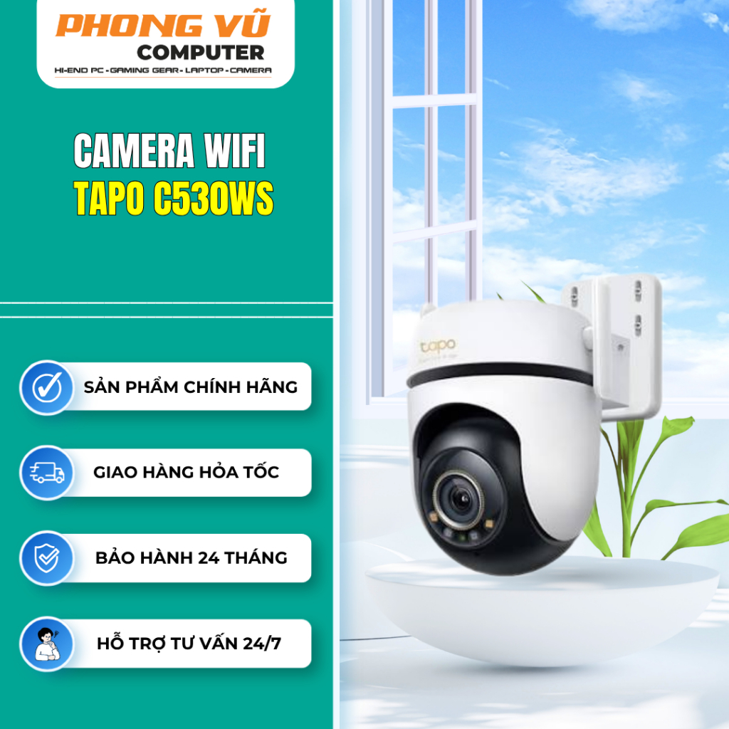 Camera IP ngoài trời 360 độ 5MP TP-Link Tapo C530WS