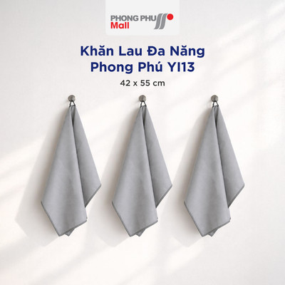 Combo 3 khăn lau ô tô, khăn lau kính, khăn đa năng cao cấp YI13 42x55cm thấm hút tốt, không để lại vệt bám