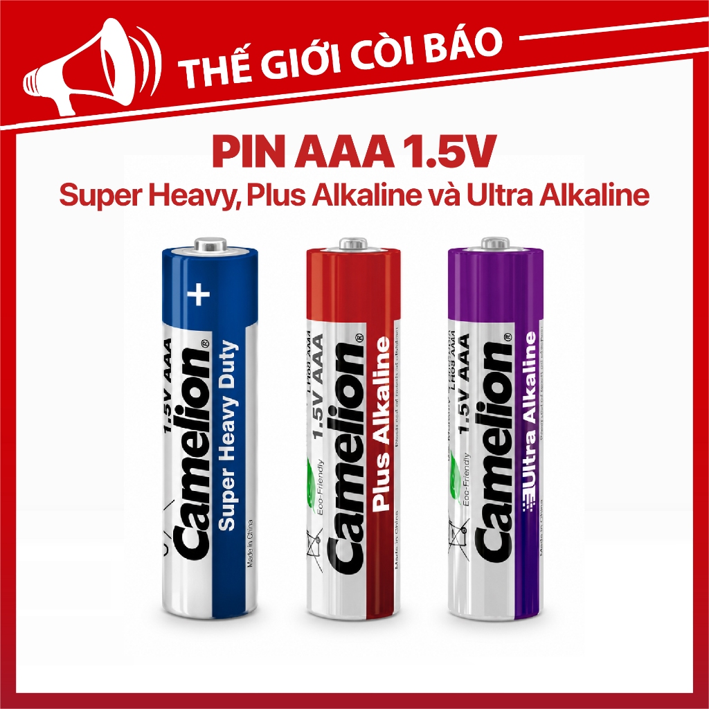 Pin camelion 3A (AAA) SUPER HEAVY, PLUS ALKALINE VÀ ULTRA ALKALINE