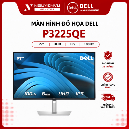 [Full Vat] Màn Hình Dell P2725QE 27 inch 4K (UHD/IPS/100Hz/5ms) - Bảo Hành 36 Tháng