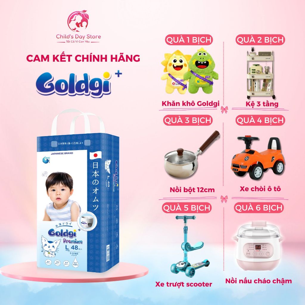 Bỉm quần Goldgi +, Tã Quần Goldgi + Các Size M60/L48/XL44/XXL32. Bỉm Chính Hãng Mẫu Mới Nhất Siêu Th