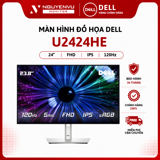 [Full Vat] Màn Hình Đồ Hoạ Dell UltraSharp U2424HE 24 Inch (FHD/IPS/120Hz/5ms) - Bảo Hành 3 Năm