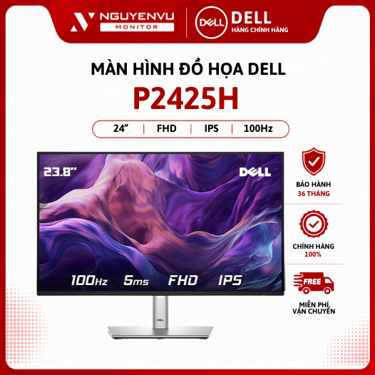 [Full Vat] Màn Hình Dell P2425H 24 Inch (FHD/IPS/100HZ/5MS) - Bảo Hành 3 Năm