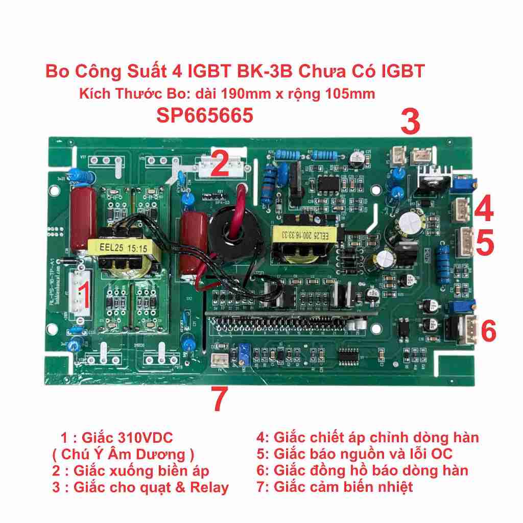 Bo Công Suất 4 IGBT BK-3B Chưa Có IGBT
