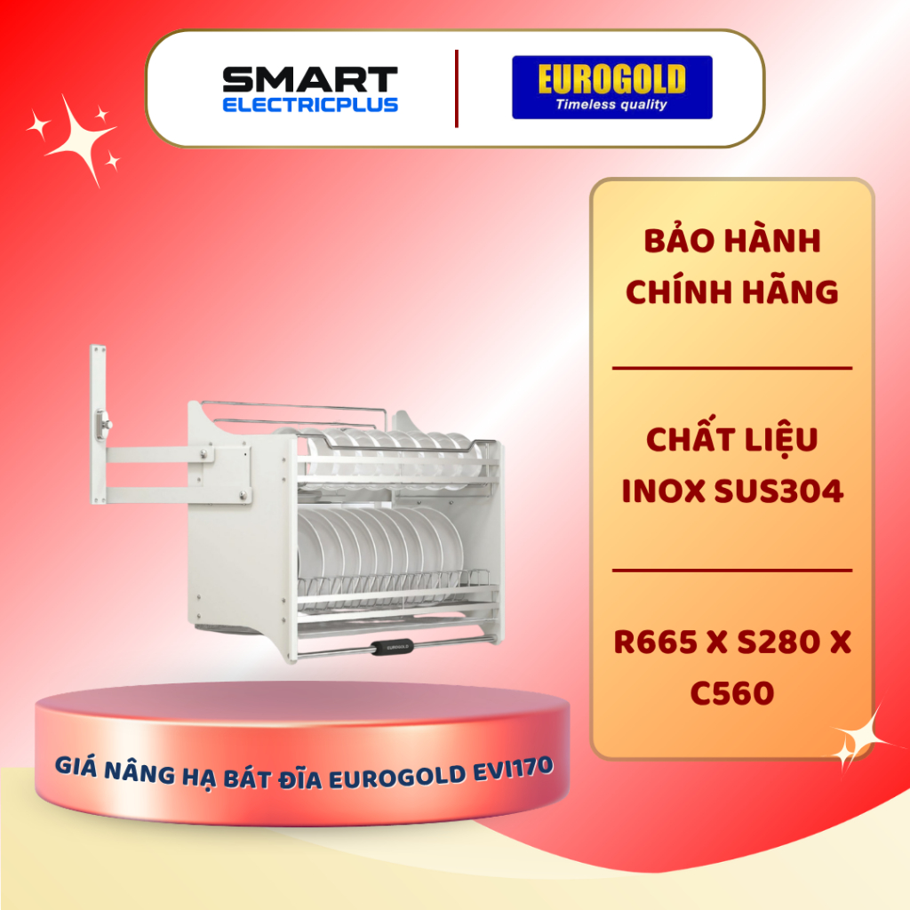 Giá Để Bát Eurogold EVI170W/EVI970W - Thiết Kế Thông Minh, Tiết Kiệm Không Gian Cho Gia Đình