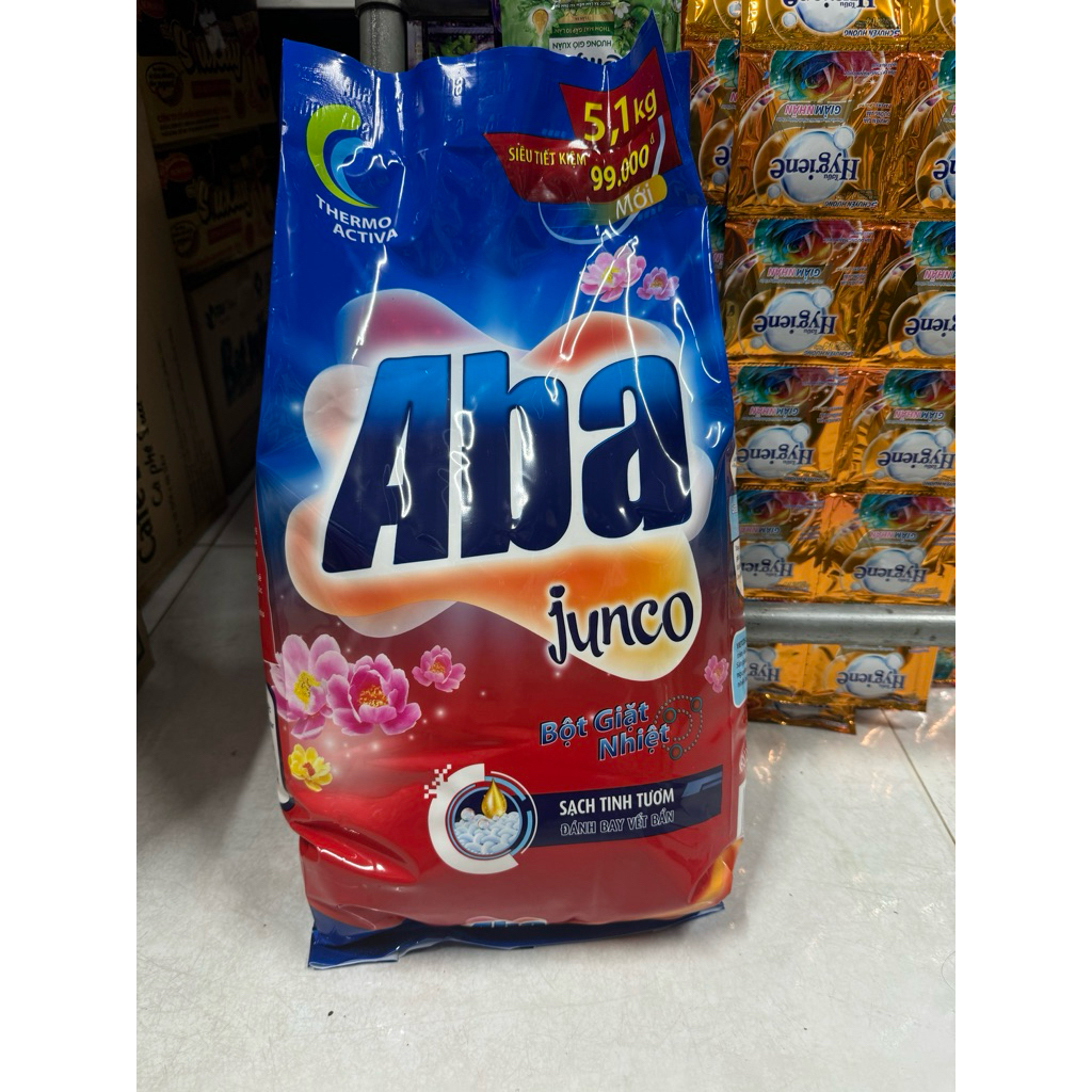 Bột giặt nhiệt ABA JUNCO  5.1Kg .