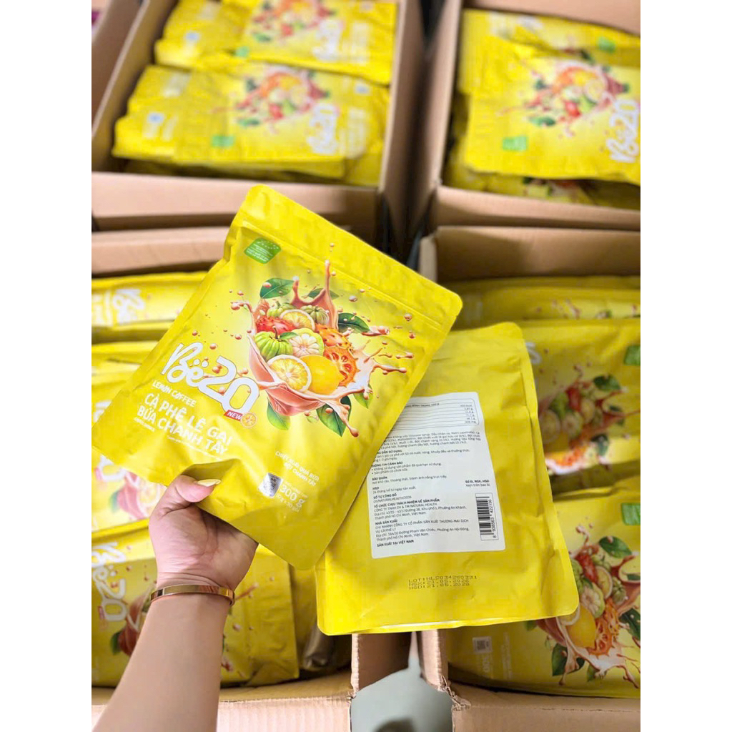 [Bao bì mới] Cà phê Mâm xôi Lê Gai CHANH TÂY - LEMON COFFEE BE20 (bịch 30 gói)