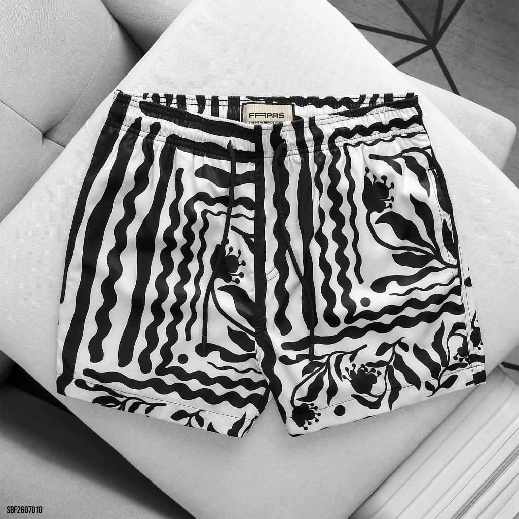 JANSHOP Quần Shorts Nam Regular Tribal, Chất Vải Chéo Thái Mềm Mát, Họa Tiết Độc Đáo, Thoải Mái