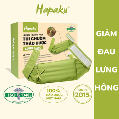 Túi Chườm Nóng Thảo Dược Hapaku Giảm Đau Lưng Hông Dùng Lò Vi Sóng, Thư Giãn, Thải Độc Cơ Thể