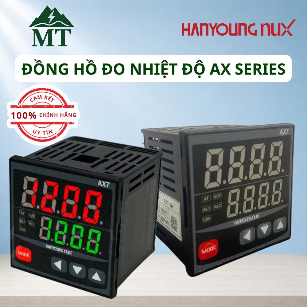 Đồng hồ đo nhiệt độ size 72x72 AX7-1A, AX7-2A. AX7-3A. AX74A Hãng Hanyoung