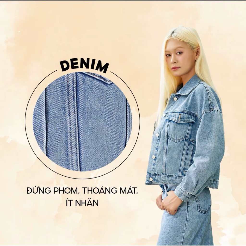 Pass áo khoác jean dottie size s