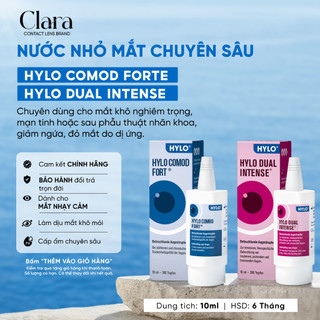 Nước nhỏ mắt chuyên sâu Hylo Comod Forte & Hylo Dual Intense 10ml chuyên dùng cho mắt khô mãn tính