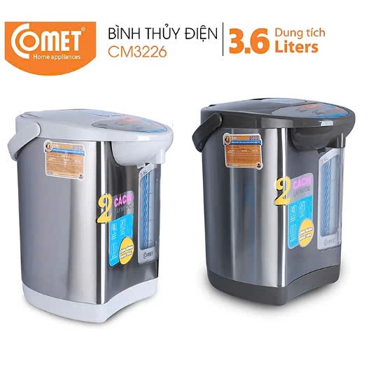 Bình Đun Giữ Nhiệt Điện Comet CM3216 Dung Tích 3.6L - Ấm Đun Nước Nóng Tự Động Giữ Ấm Tiết Kiệm Điện