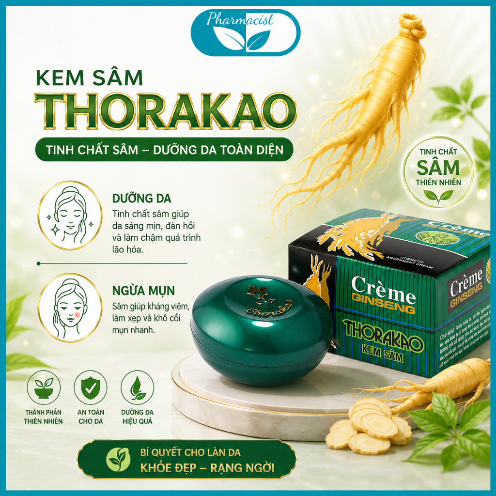 Kem Sâm Thorakao, Kem Nghệ Thorakao Tái Tạo Da Sáng Khỏe 7G