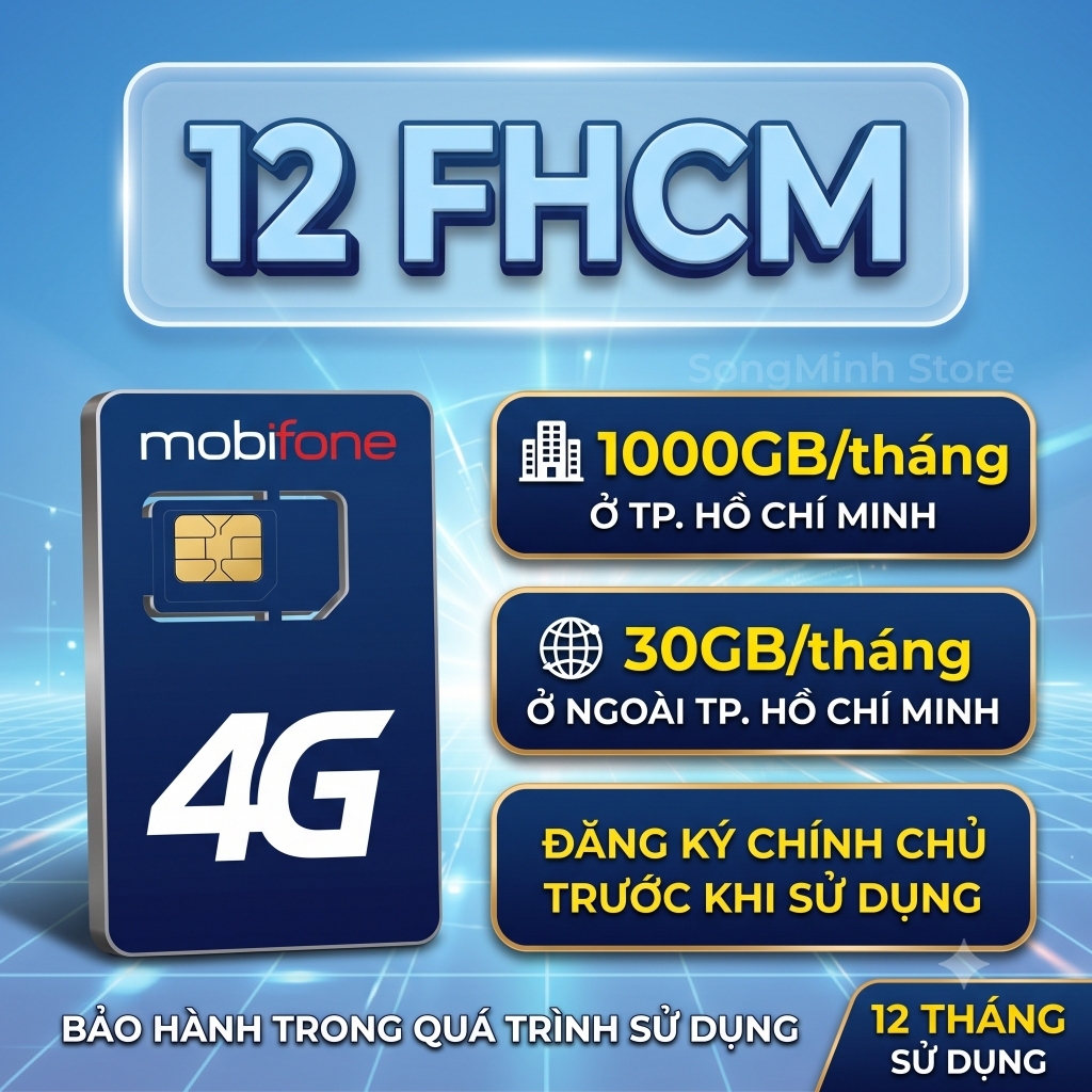 SIM 5G MOBI 12MDT50 12FD50  MDT150 LOCAL FHCM  FULL DATA XÀI TRỌN GÓI 14 THÁNG KHÔNG TỐN PHÍ GIA HẠN