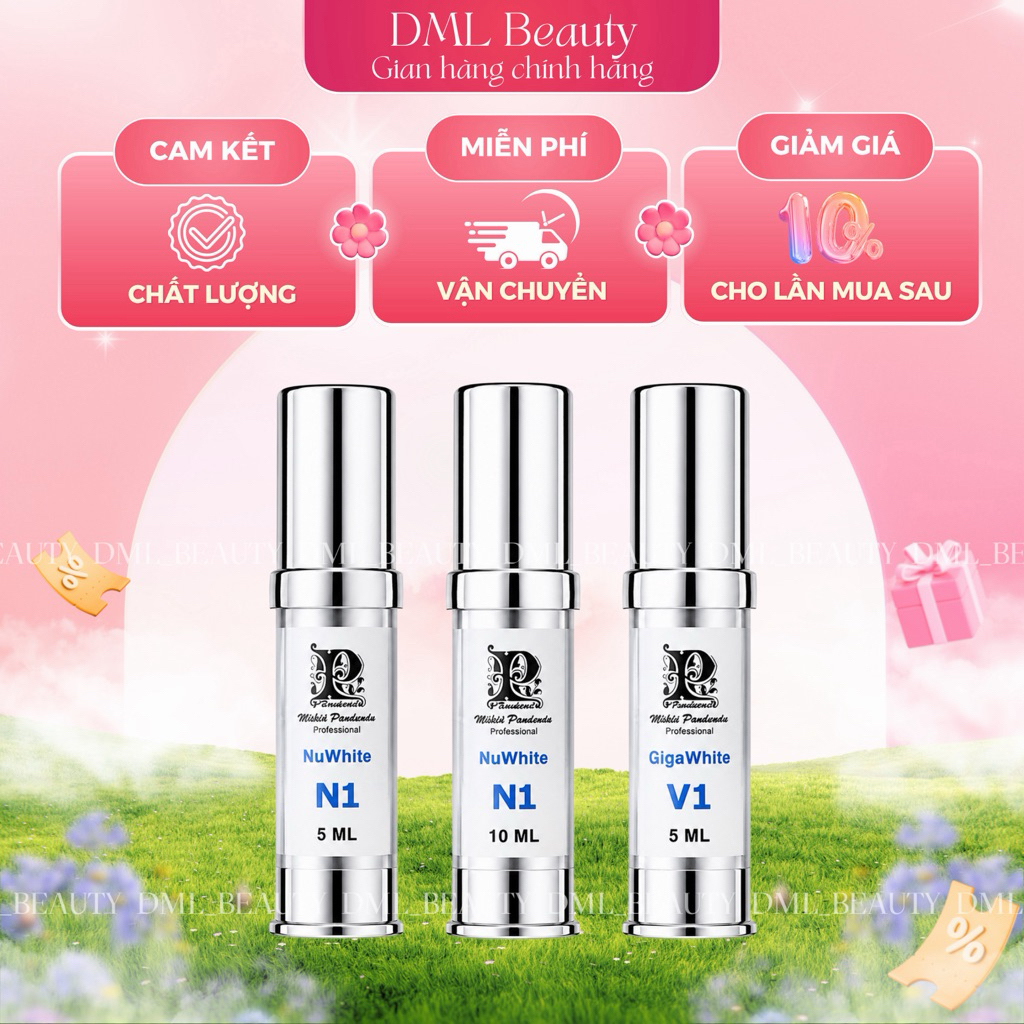 Pandendu Professional NuWhite N1 5ml/10ml & GigaWhite V1 5ml - Tinh Chất Chăm Sóc Da Chính Hãng