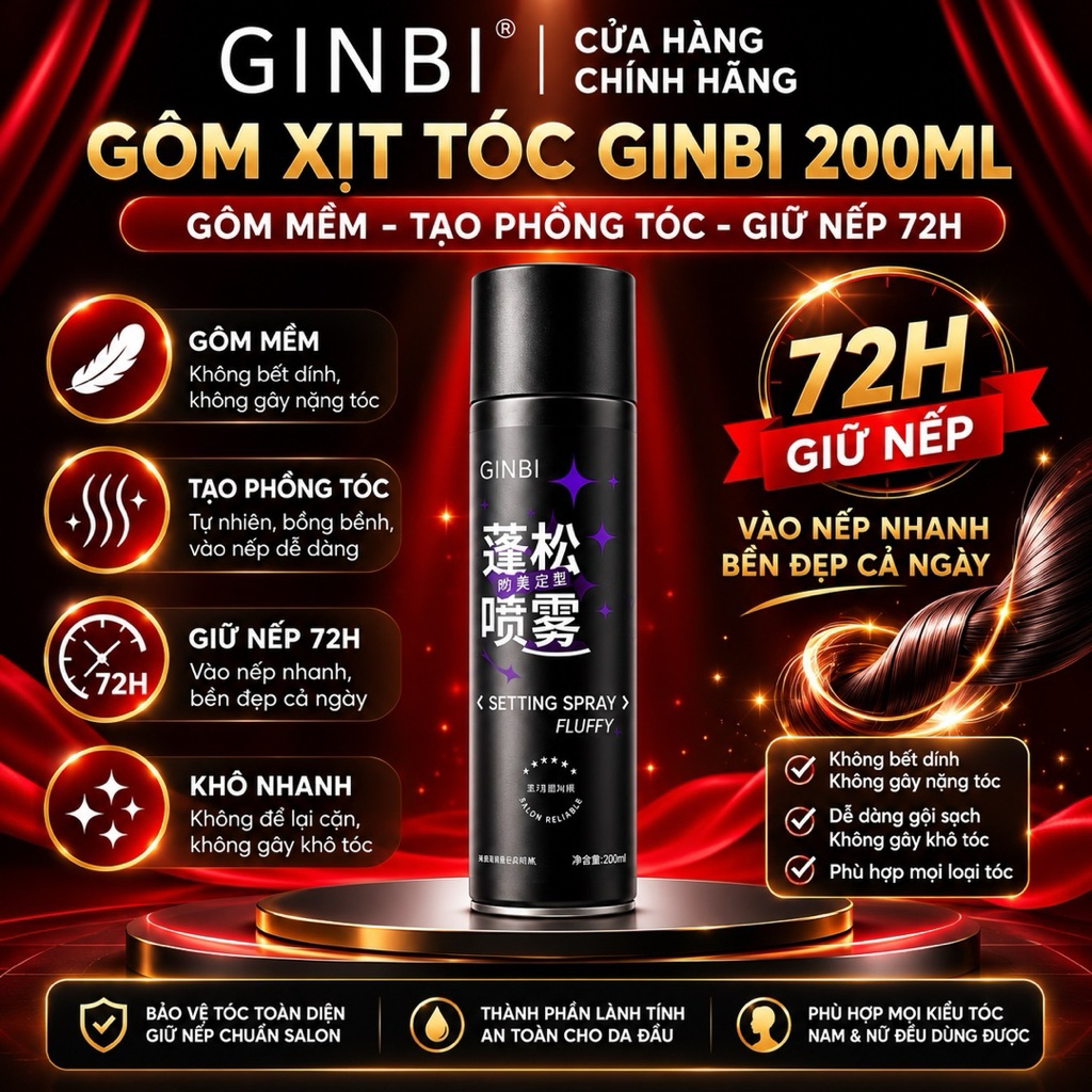 Gôm xịt tóc ginbi herbafresh facial cleanser 200ml
