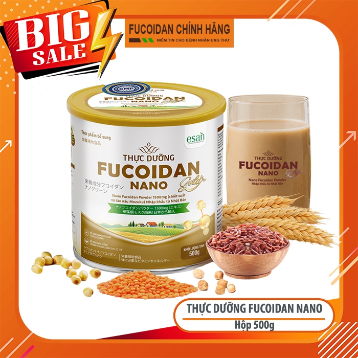 [Mua 4 giảm 10%] Thực phẩm bổ sung Fucoidan Nano Gold. Hộp 500g