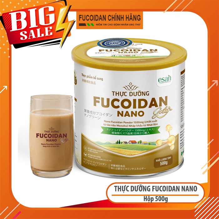 [Mua 2 giảm 5%] Thực phẩm bổ sung Fucoidan Nano Gold. Hộp 500g