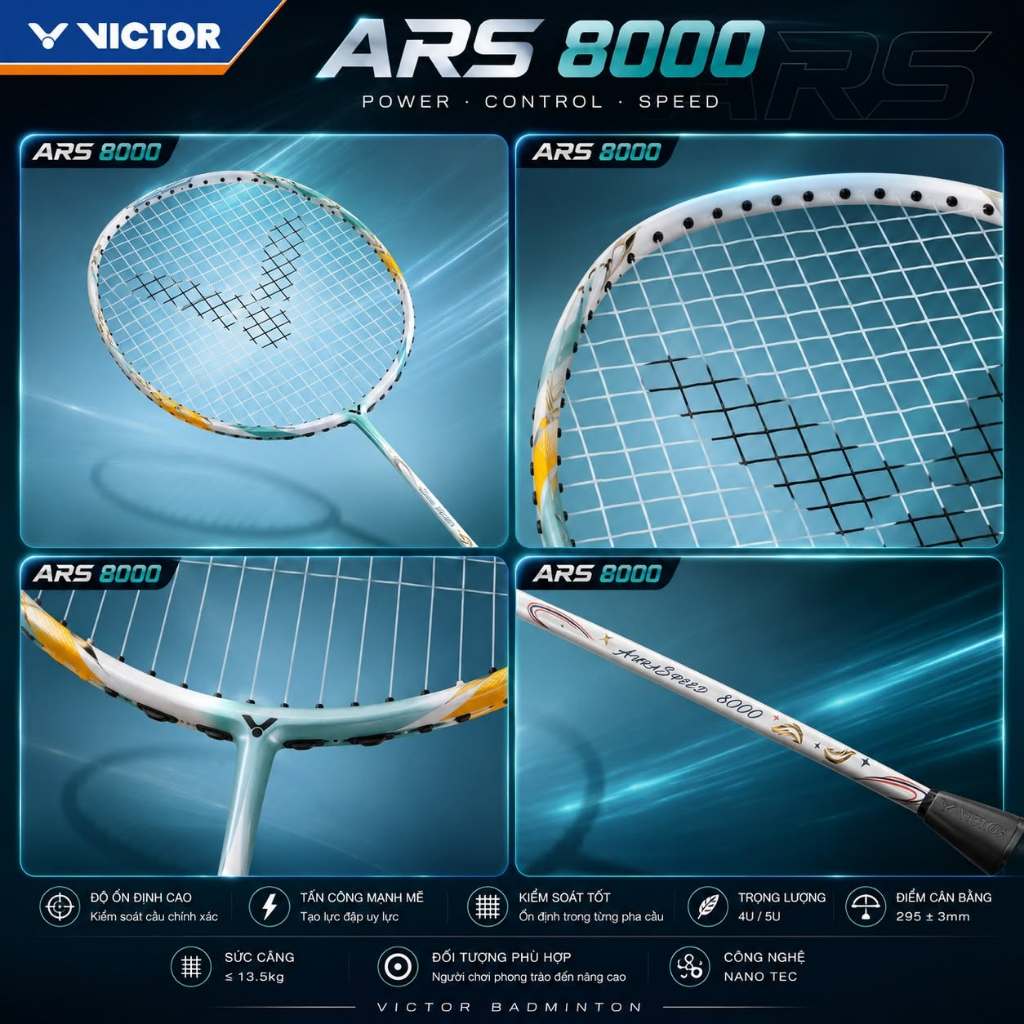 Vợt cầu lông Victor Auraspeed 8000 - 9000 chính hãng [INBOX TƯ VẤN CĂNG CƯỚC]