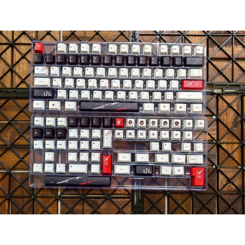 Keycap Yuki Aim katana |keycaps Cherry Profile Double shot Dye-Sub PBT Keycap Set (135-Key)