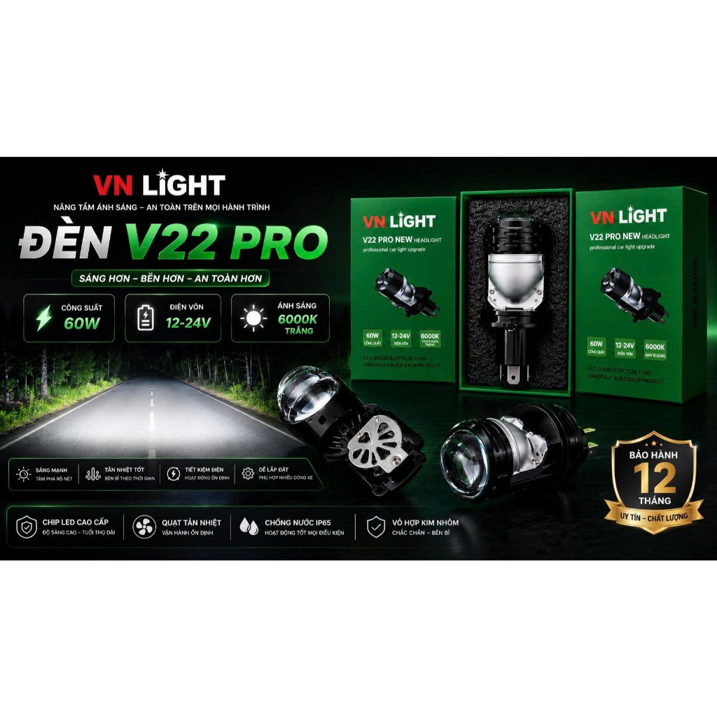 Bi Cầu V22 Pro (Hộp 1 bóng) VNLight