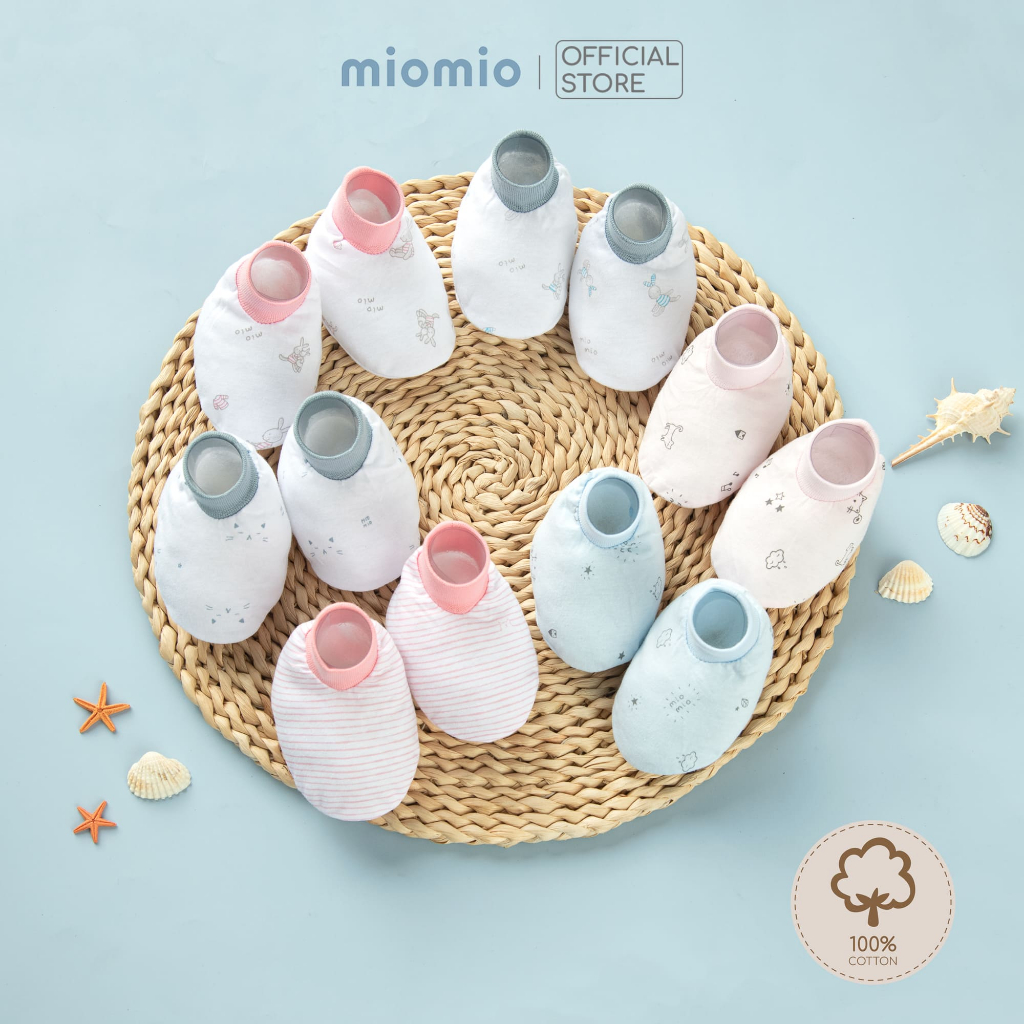 Bao Chân Sơ Sinh MIOMIO ( 1 đôi), Cho Bé Trai, Bé Gái, Vải Cotton