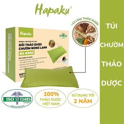 Túi Chườm Thảo Dược Đa Năng Hapaku Giảm Đau Bụng Kinh, Massage Vai Gáy, Thư Giãn Ngủ Ngon