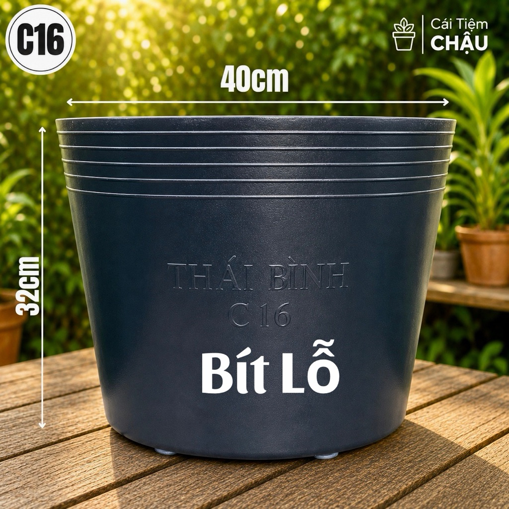 Chậu Nhựa Mềm Bít Lỗ C16 | Chậu bít lỗ trồng sen, nuôi cá,…