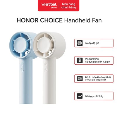 Quạt Cầm Tay Honor Choice Aisolove Handheld Fan | Pin 1200mAh | 5 Cấp Độ Gió | 125g | Độ Ồn Thấp