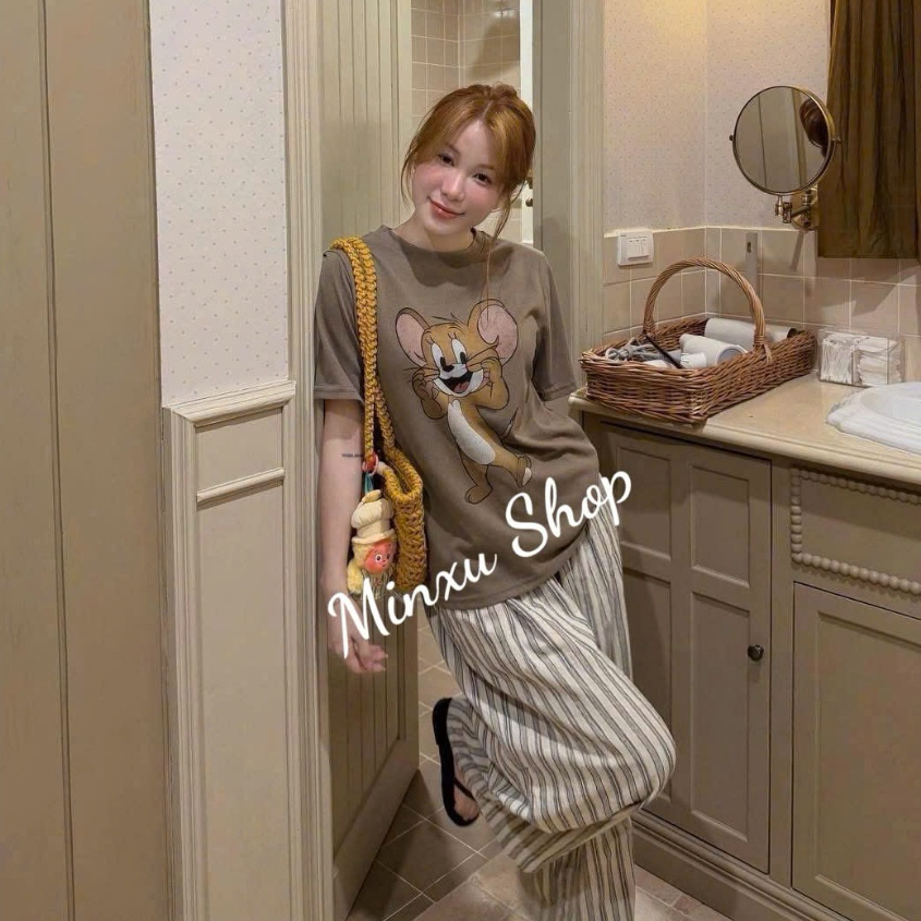 Áo Phông Nữ In Hình Chuột JERRY Hàng QC Minxu Shop SK36