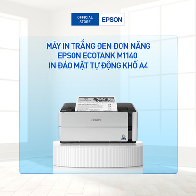 Máy In Trắng Đen Đơn Năng Epson EcoTank M1140 In Đảo Mặt Tự Động Khổ A4