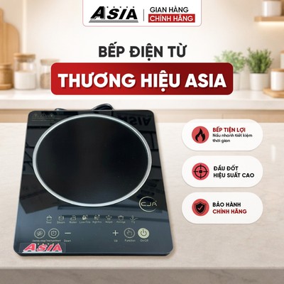 Bếp Điện Từ ASIA, bếp từ công suất 1800W, nhanh sôi mặt kính chịu nhiệt, chế độ bảo vệ quá nhiệt