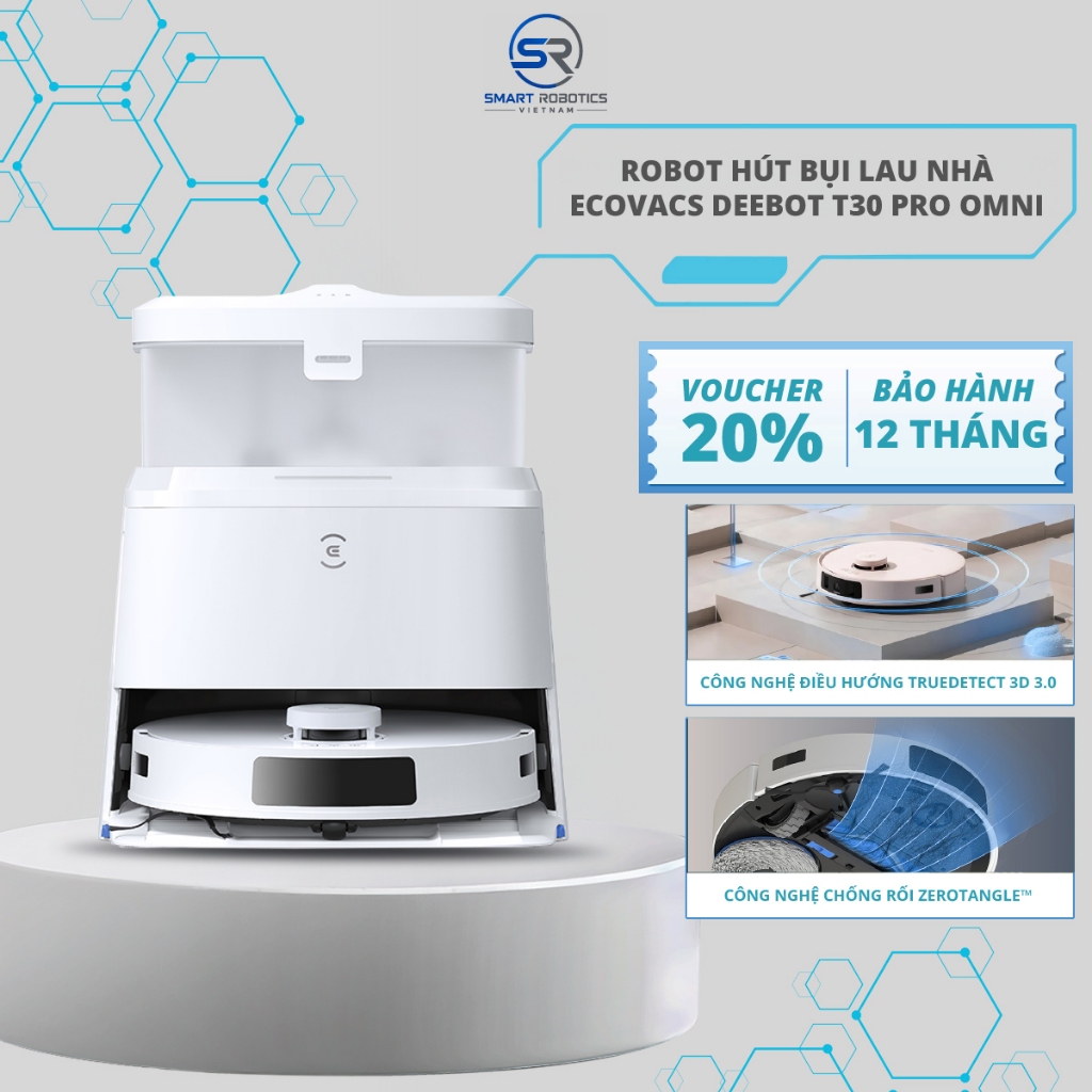 Ecovacs Deebot T30 Pro Omni Robot hút bụi lau nhà | Chính hãng