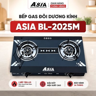 Bếp gas cao cấp ASIA chén đồng BL-2025M, bếp ga dương kính bảo hành 24 tháng