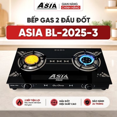 ASIA Bếp Gas Hồng Ngoại 2025-3 một bên đốt thường một bên ceramic tiết kiệm gas công nghệ Nhật Bản