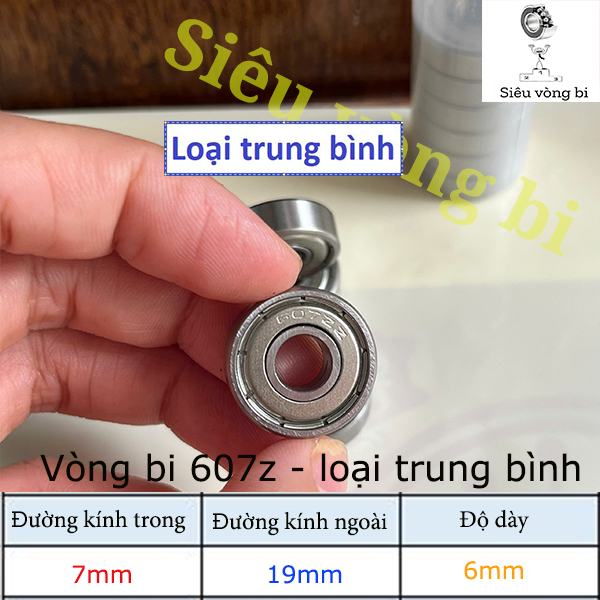 [Loại trung bình] Vòng bi 607z kích thước 7x19x6mm - phân loại trung bình - hàng OEM Trung Quốc