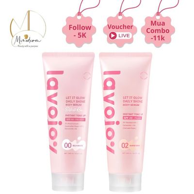 Serum dưỡng thể Lavojoy Let It Glow Daily Shine Body Serum nâng tông, cấp ẩm, dưỡng sáng, 180ml