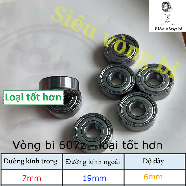 [ Loại tốt] Vòng bi- bạc đạn 607z kích thước 7x19x6mm - hàng OEM Trung Quốc