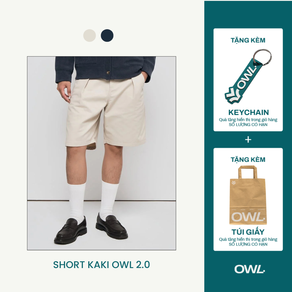 Quần short kaki 2.0 Owlbrand