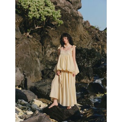 Áo bí OLV dễ thương Butter Cotton Cami Puff Top phù hợp mùa hè đi chơi đi biển