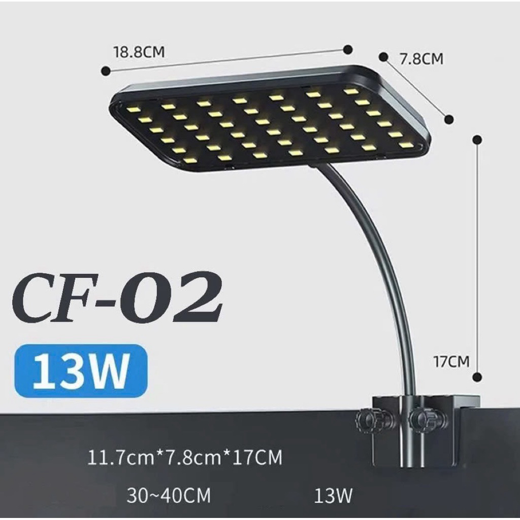 Đèn DEYAO CF01 - CF02 13W - Đỏ Cá Không Đỏ Nước, Ánh Sáng Toàn Phổ