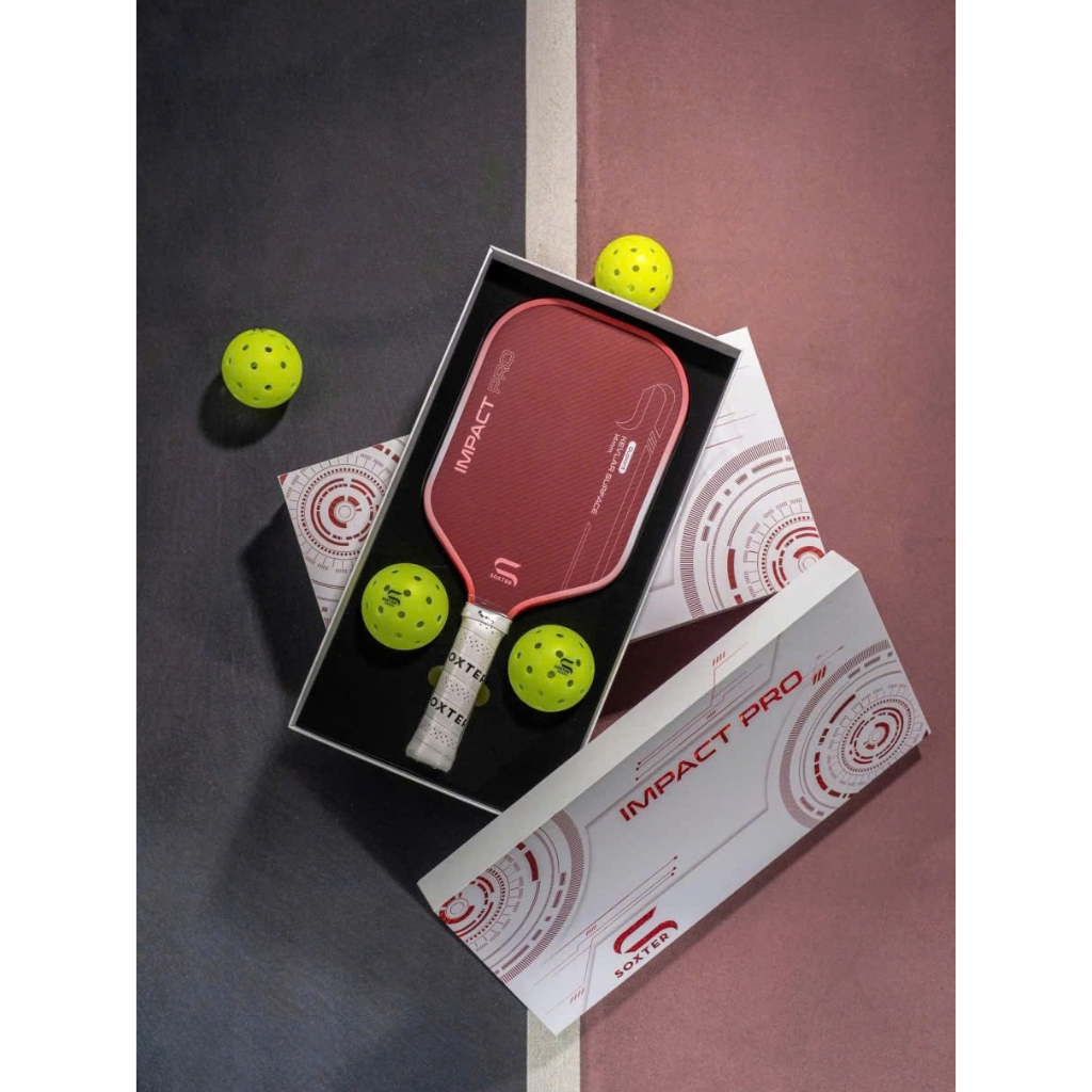 [CHÍNH HÃNG](Tặng bao vợt, cuốn, dán viền) Vợt Pickleball Soxter Impact Pro 2.0 Mặt Kevlar Dupont,Tr