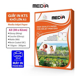 Giấy In Ảnh A3 Media Giấy In Màu Khổ 30x42 Đa Năng Giấy In Media Inkjet Paper Cao Cấp Sắc Nét