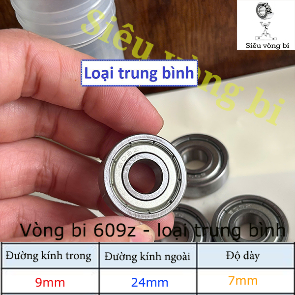 [ Loại trung bình] Vòng bi bạc đạc 609z kích thước 9x24x7mm - hàng OEM Trung Quốc - Phân loại trung 