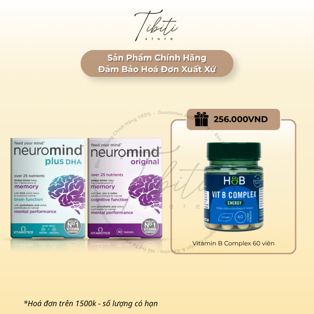 Vitamin hỗ trợ trí nhớ & não bộ Vitabiotics Neuromind