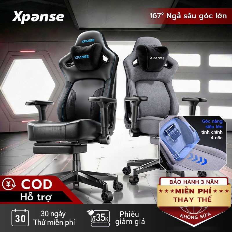 Ghế gaming Xpanse X7 Tựa lưng bionic đẩy trước động thái giảm áp, ghế công thái học ghế văn phòng ghế làm việc | BigBuy360 - bigbuy360.vn